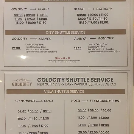 شقة فندقية Goldcity 2 Chambres, Vue Sur Mer, Aquapark Non Inclus ألانيا